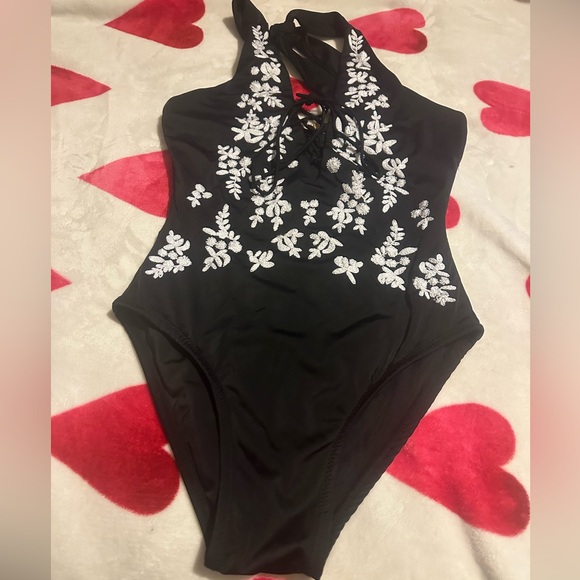 Boston Proper by Amita Naithani
lEmbroidered Plunge One Piece Swimsuit NWOT - Picture 4 of 16
